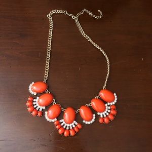 Orange statement necklace